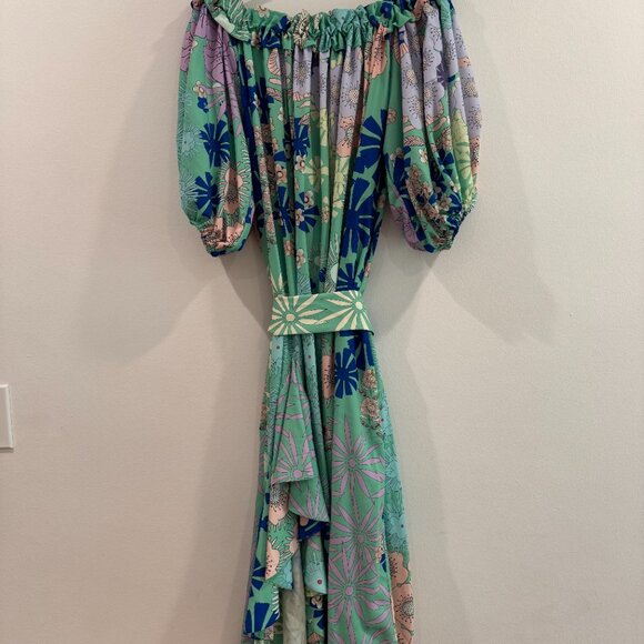 Oopscool Off-The-Shoulder Printed Dress L - Picture 4 of 7